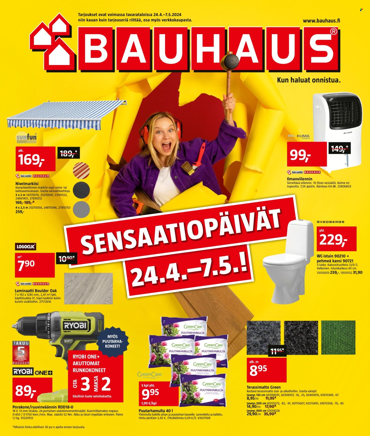 Bauhaus tarjouslehti  - 24.04.2024 - 07.05.2024.