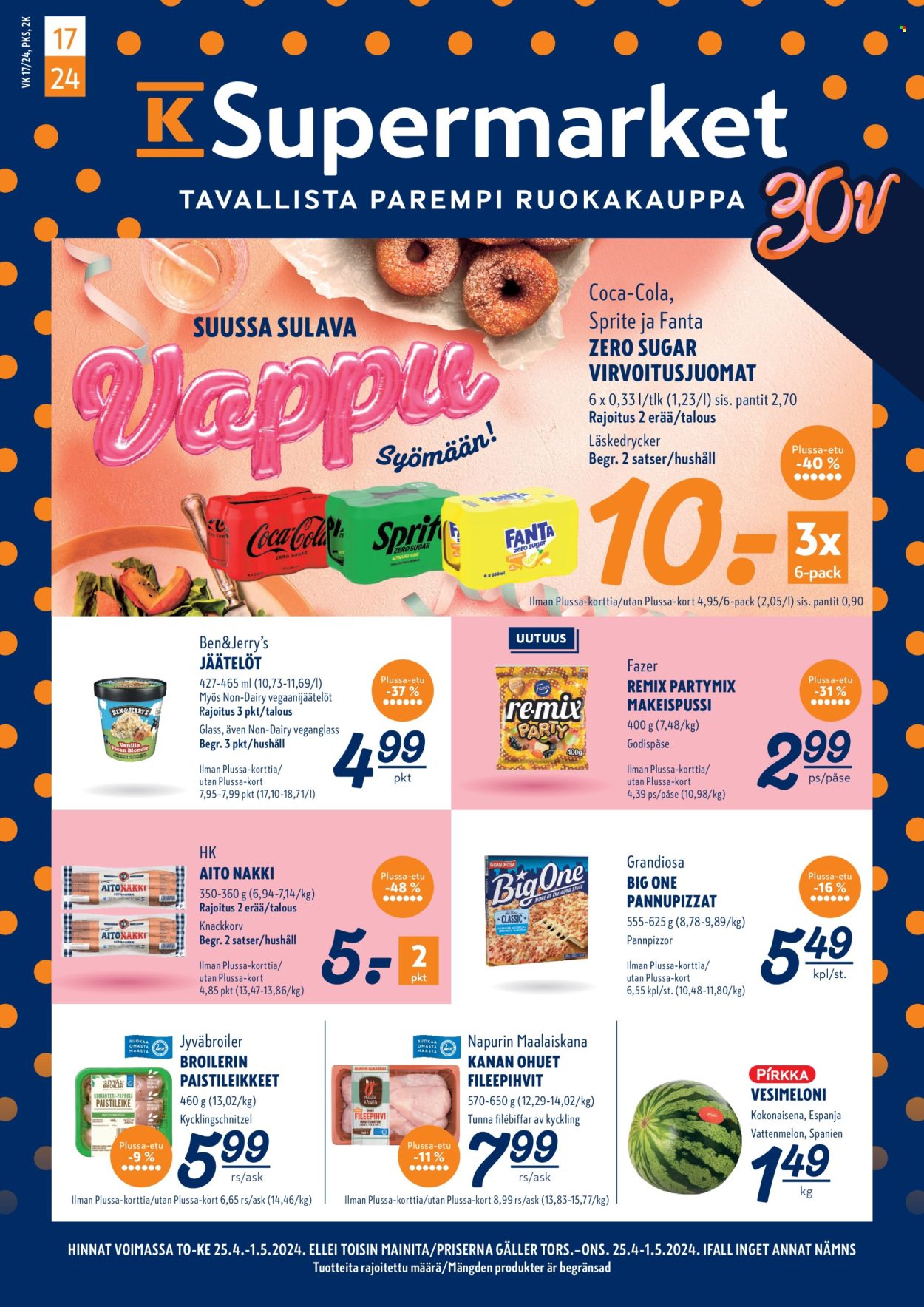 K-Supermarket tarjouslehti  - 25.04.2024 - 01.05.2024.