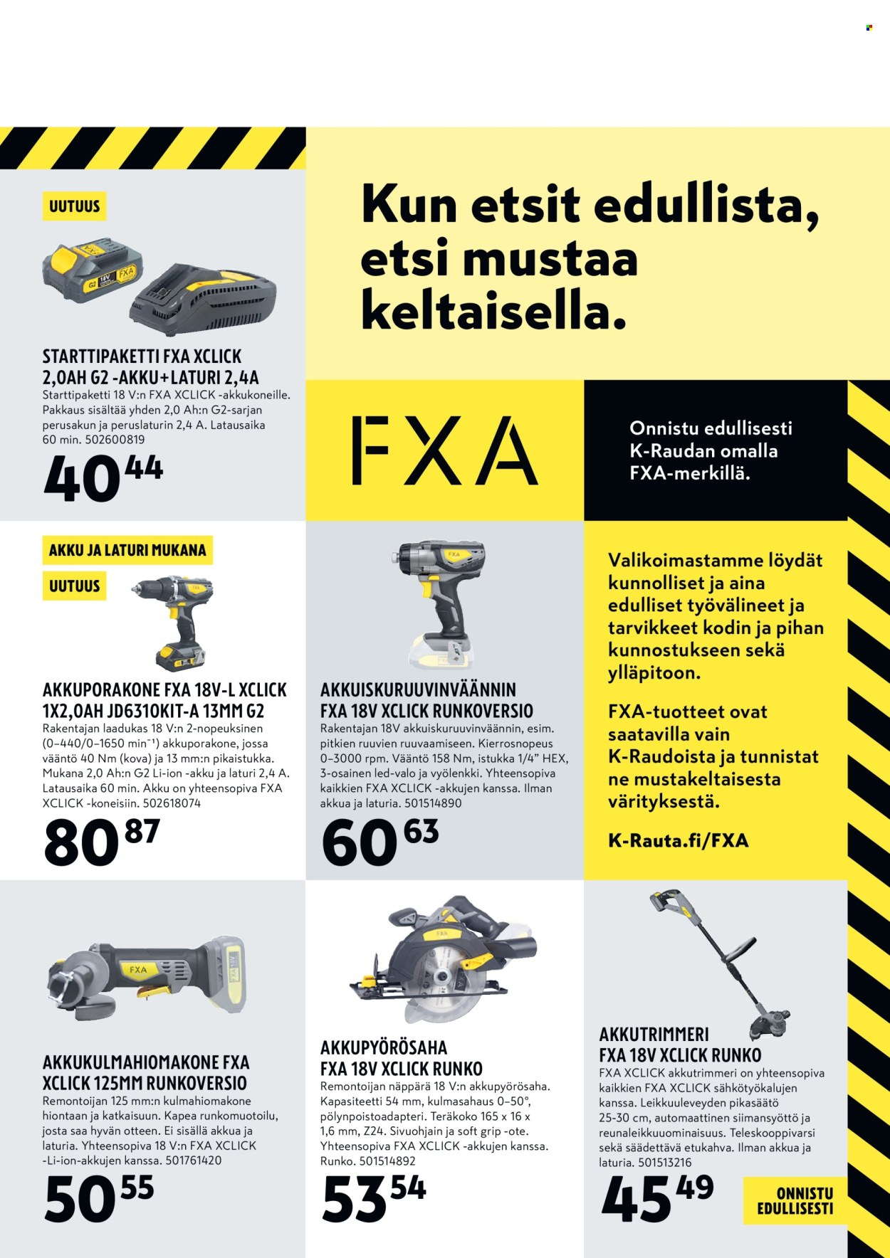 K-Rauta tarjouslehti .
