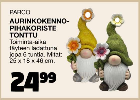 PARCO AURINKOKENNO-PIHAKORISTE TONTTU