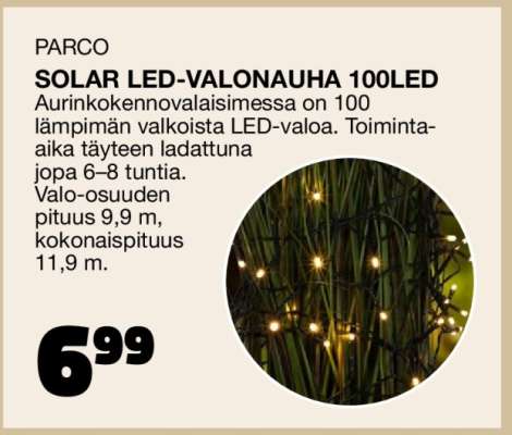 PARCO SOLAR LED-VALONAUHA 100LED