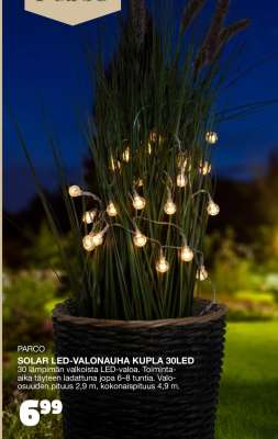 PARCO SOLAR LED-VALONAUHA KUPLA 30LED