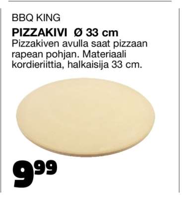 BBQ KING Pizzakivi Ø 33 cm