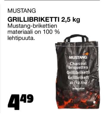 MUSTANG GRILLIBRIKETTI 2,5 kg