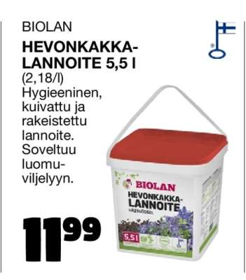 BIOLAN HEVONKAKKA-LANNOITE 5,5 l