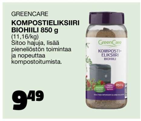 Greencare Kompostieliksiiri Biohiili 850 g