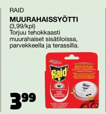 RAID MuurahaisSyötti