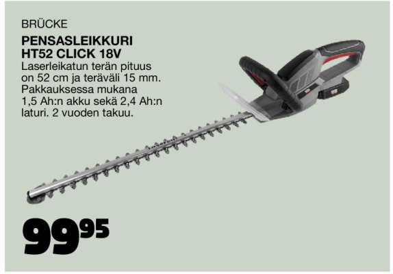 BRÜCKE PENSASLEIKKURI HT52 CLICK 18V
