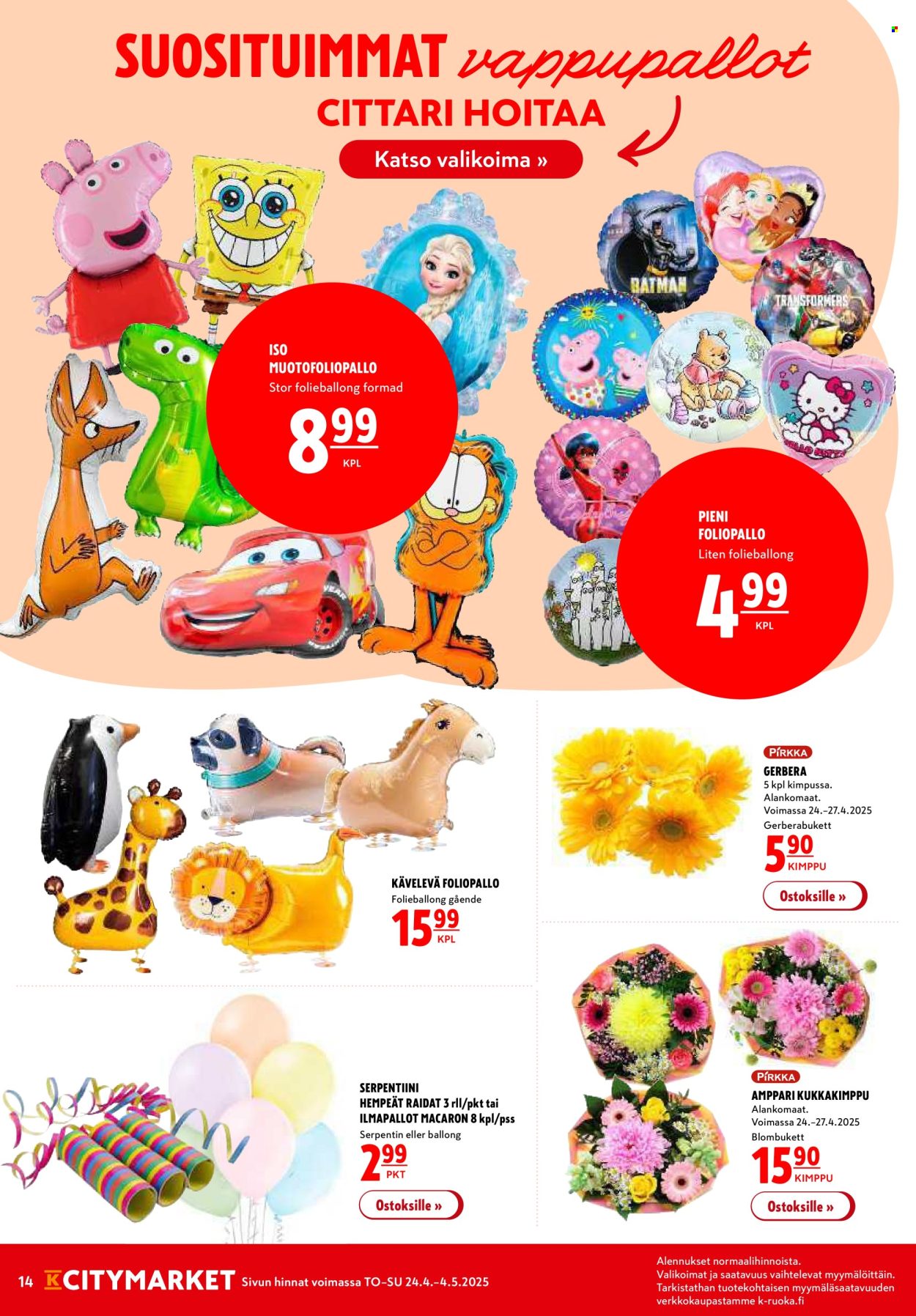 K-citymarket tarjouslehti  - 24.04.2025 - 11.05.2025.