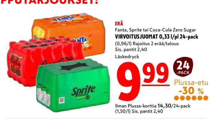 VIRVOITUSJUOMAT 0,33 l/pl 24-pack
