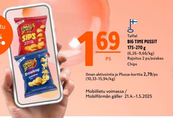 Taffel BIG TIME PUSSIT 175–270 g