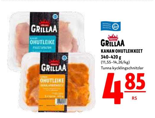 Pirkka GRILLAA KANAN OHUTLEIKKEET