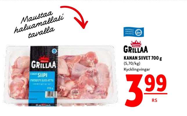 GRILLAA KANAN SIIVET 700 g