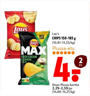 Lay’s CHIPS 150–185 g