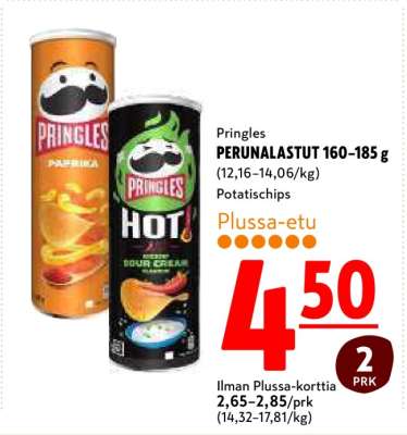 Pringles PERUNALASTUT 160–185 g