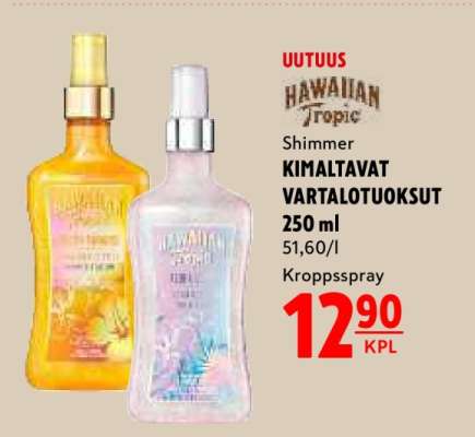 Hawaiian Tropic Shimmer KIMALTAVAT VARTALOTUOKSUT
