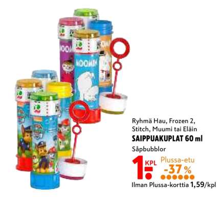 SAIPPUAKUPLAT 60 ml