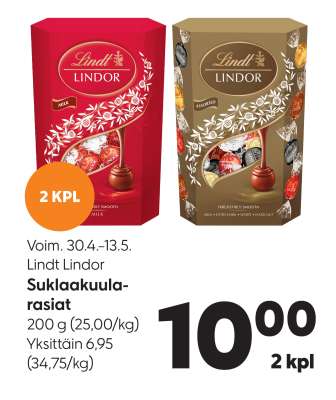 Lindt Lindor Suklaakuularasiat