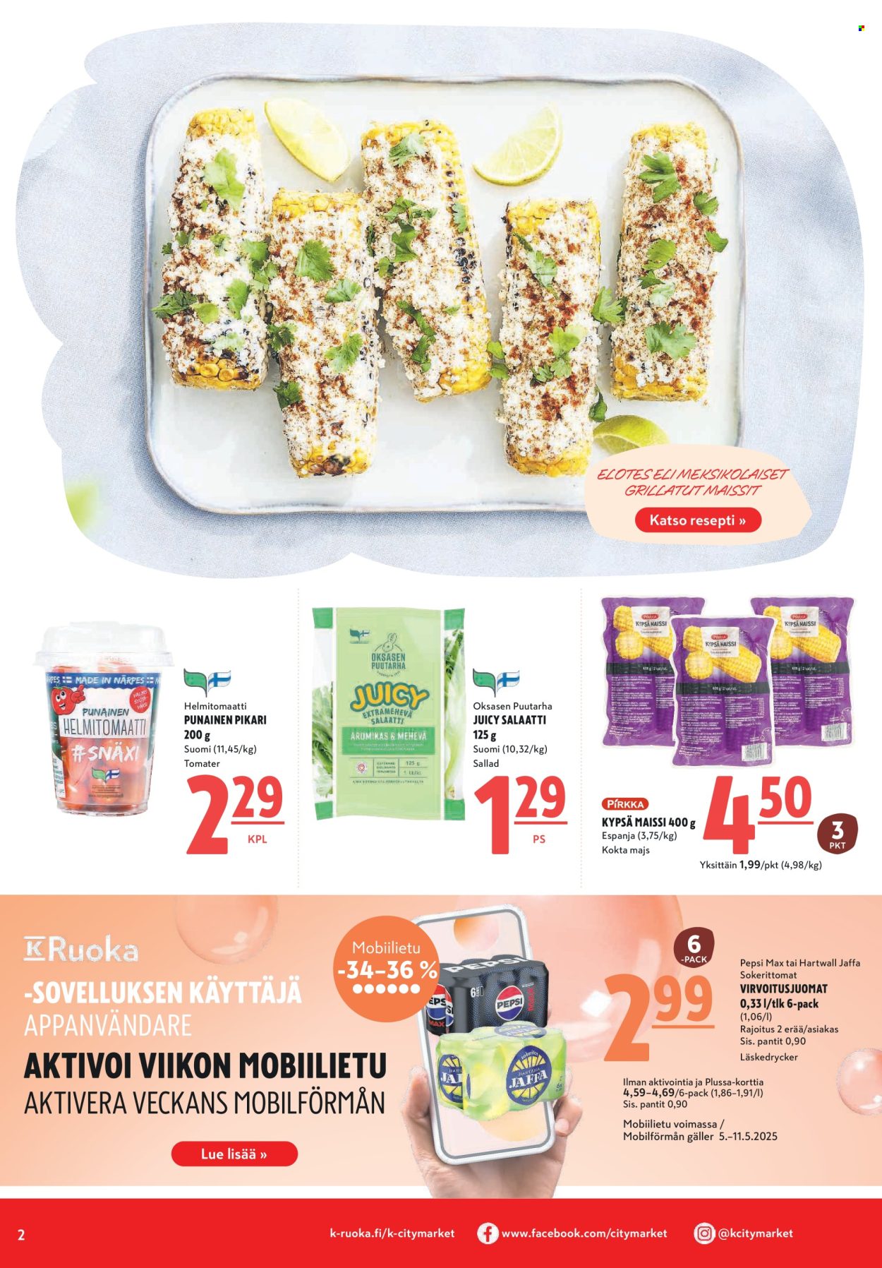 K-citymarket tarjouslehti  - 05.05.2025 - 14.05.2025.