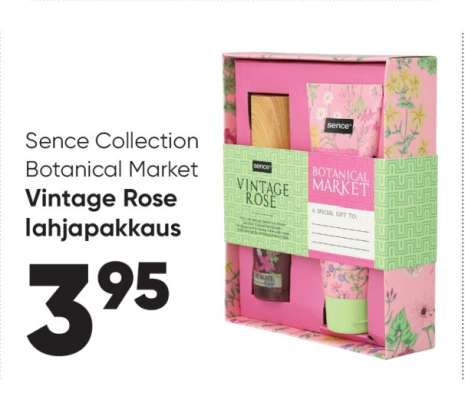 Sence Collection Botanical Market Vintage Rose lahjapakkaus