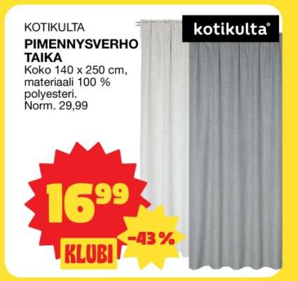 Kotikulta Pimennysverho Taika