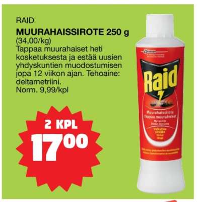RAID MUURAHAISSIROTE 250 g