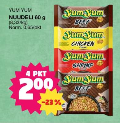 YUM YUM NUUDELI 60 g