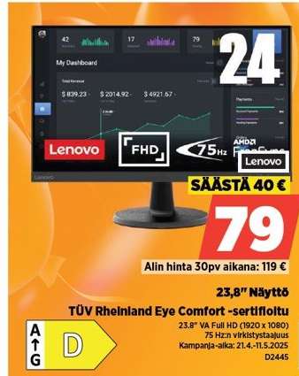 23,8" Näyttö