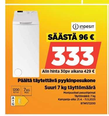 Indesit Pyykinpesukone