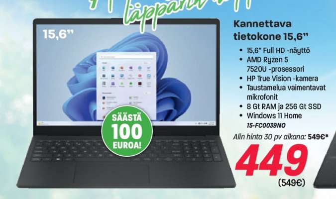 Kannettava tietokone 15,6"