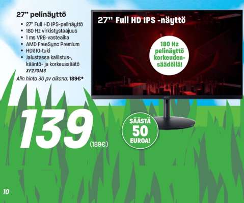 27" Pelinäyttö