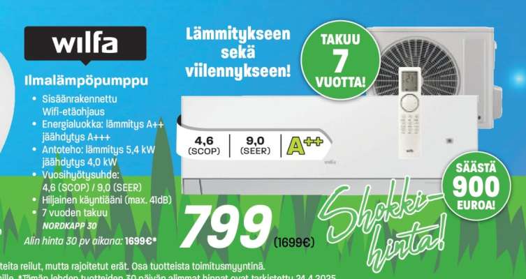 Wilfa Ilmalämpöpumppu