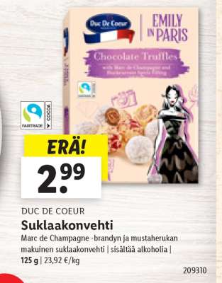 DUC DE COEUR Suklaakonvehti