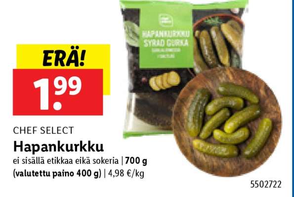 CHEF SELECT Hapankurkku