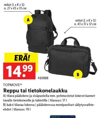 TOPMOVE® Reppu tai tietokonelaukku