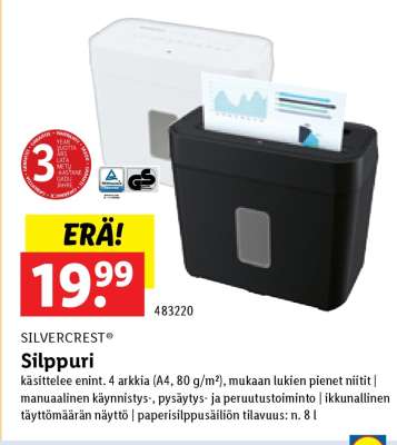 SILVERCREST® Silppuri