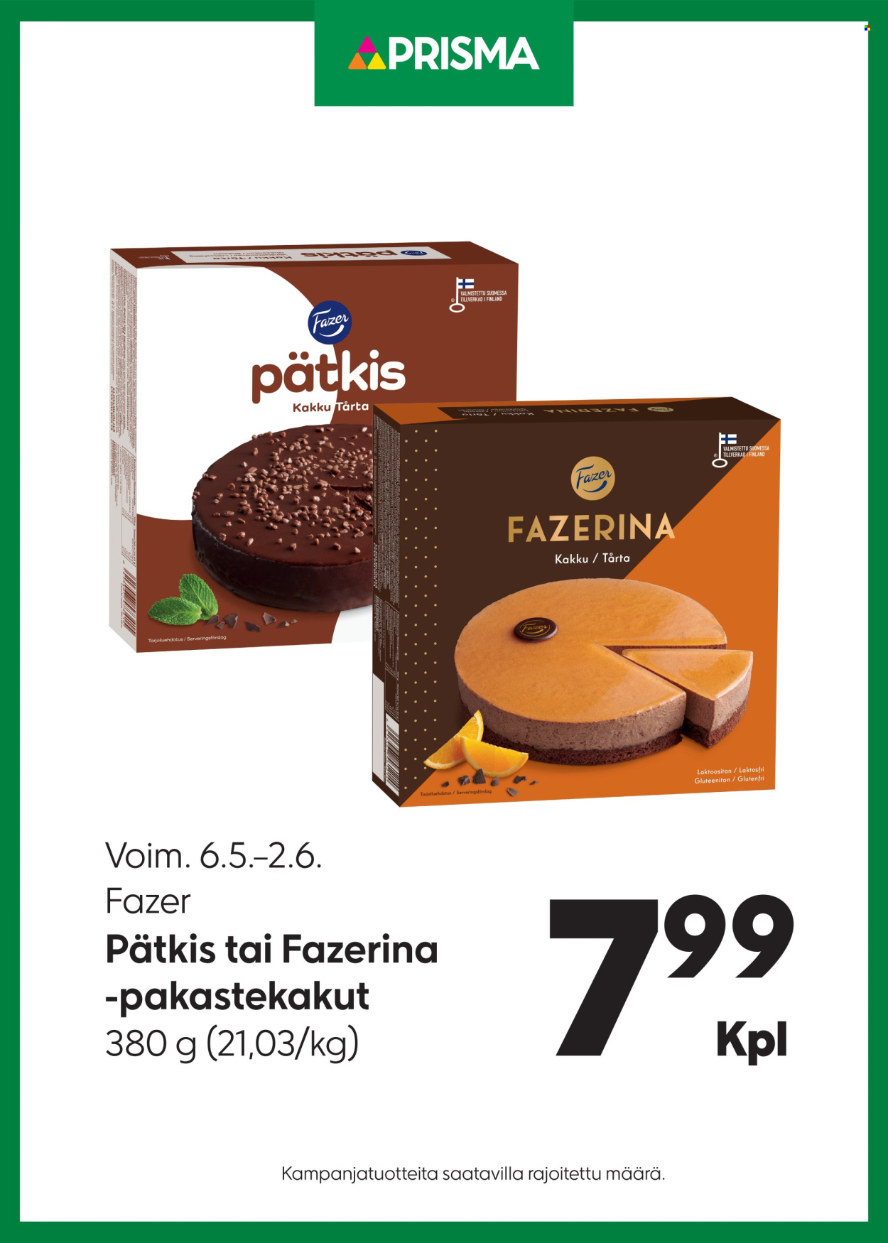 Prisma tarjouslehti  - 06.05.2025 - 02.06.2025.