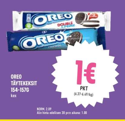 OREO TÄYTEKEKSIT 154-157G