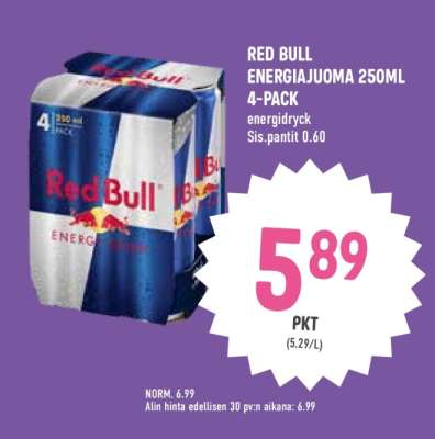 Red Bull Energiajuoma 250ml 4-pack