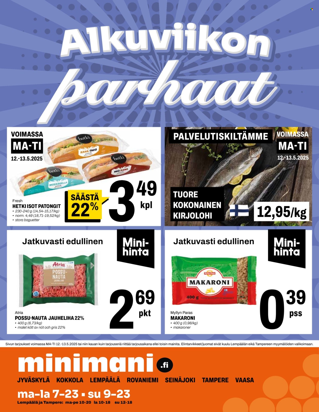 Minimani tarjouslehti  - 07.05.2025 - 11.05.2025.