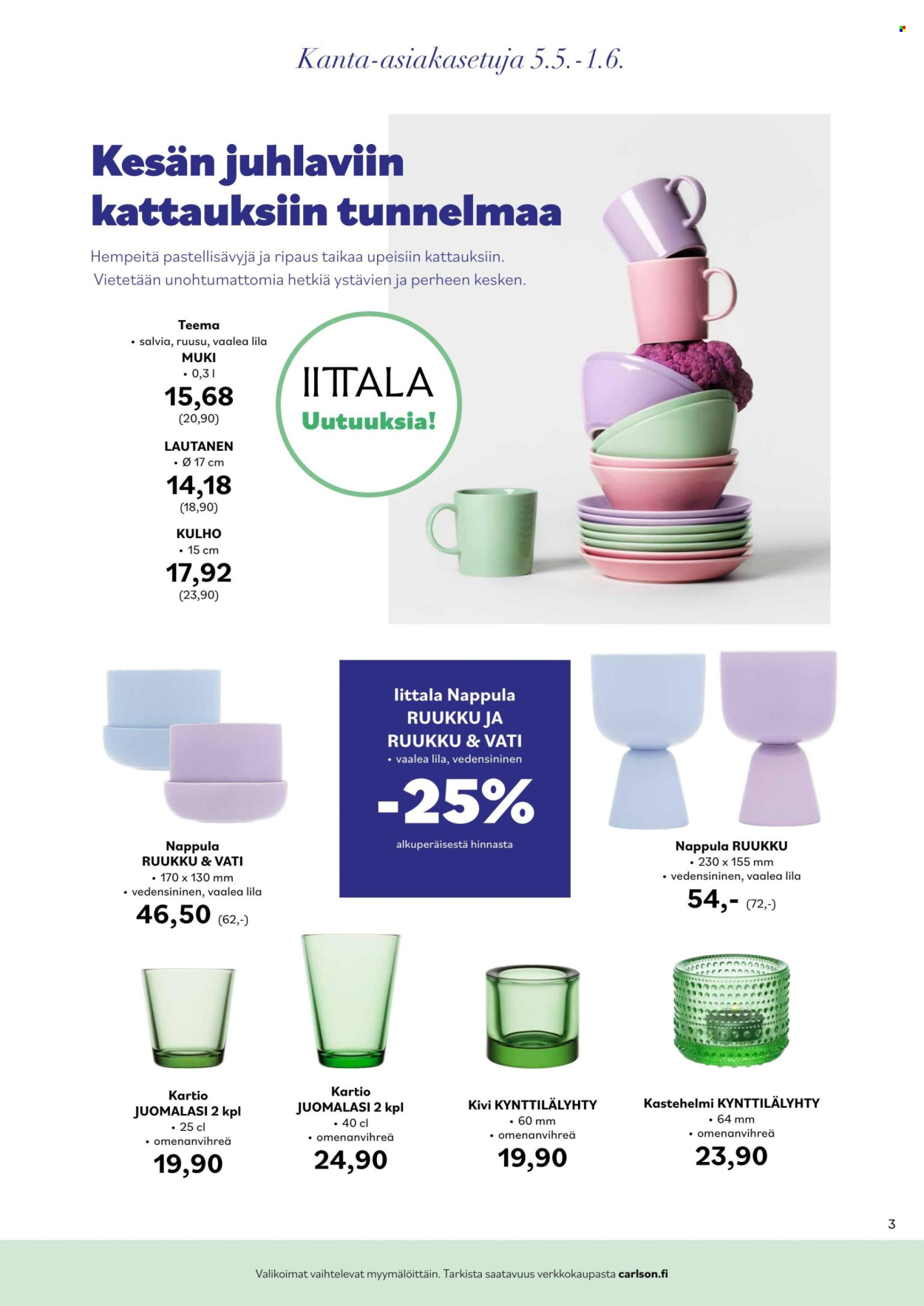 Carlson tarjouslehti  - 05.05.2025 - 01.06.2025.