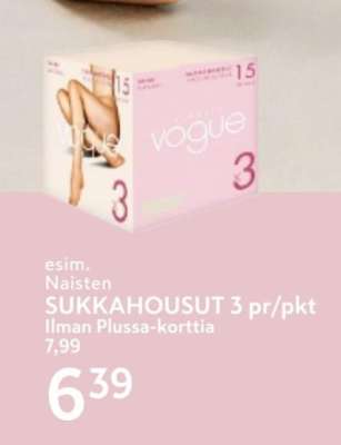 Naisten SUKKAHOUSUT 3 pr/pkt
