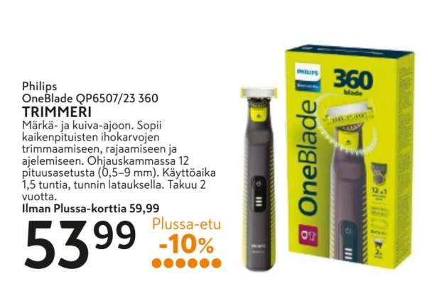 Philips OneBlade QP6507/23 360 TRIMMERI