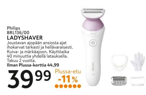 PHILIPS BRL136/00 LADYSHAVER
