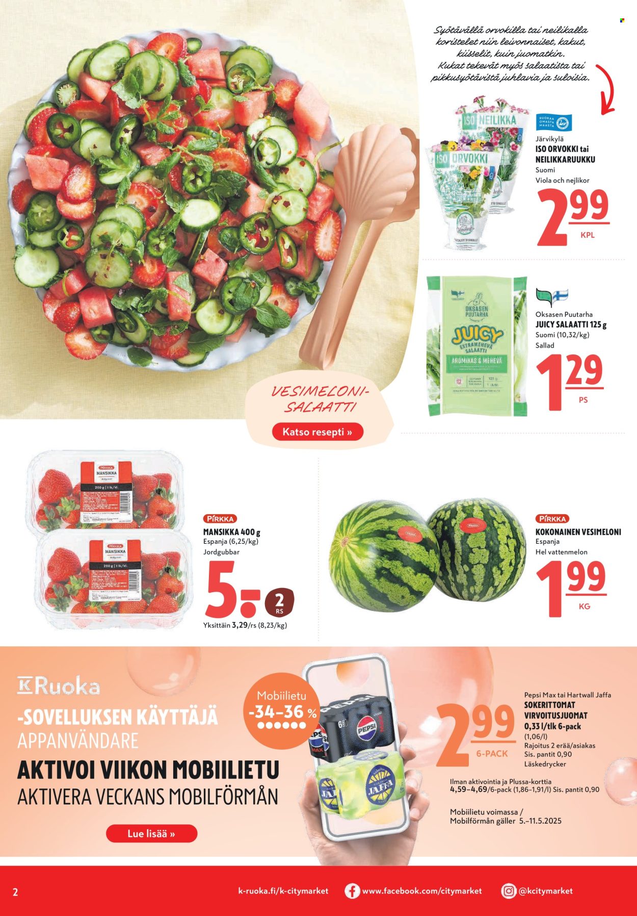 K-citymarket tarjouslehti  - 08.05.2025 - 14.05.2025.