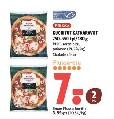 PIRKKA KUORITUT KATKARAVUT 250-350 kpl/180 g