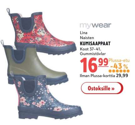 Lina Naisten KUMISAAPPAAT