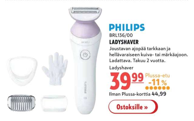 PHILIPS BRL136/00 LADYSHAVER