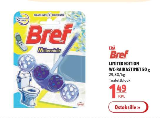 Bref LIMITED EDITION WC-RAIKASTIMET 50 g