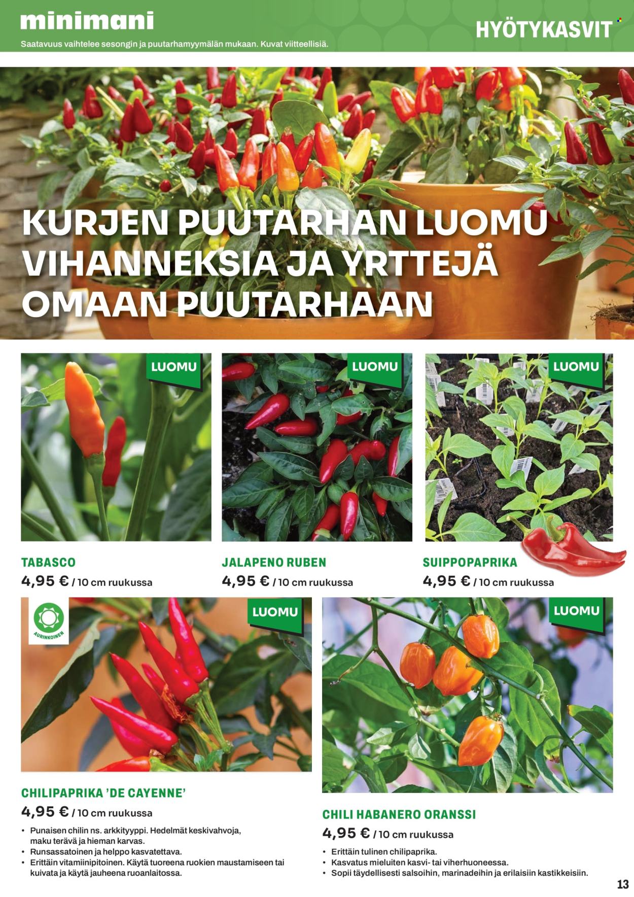 Minimani tarjouslehti .